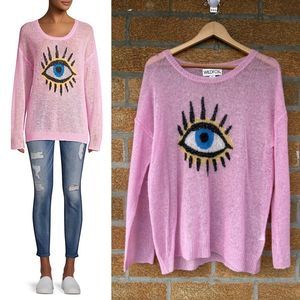 Wildfox Pink Eye Graphic Sweater